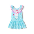 Girls' Magical Unicorn Polka Dot Ruffle Flutter Dress
