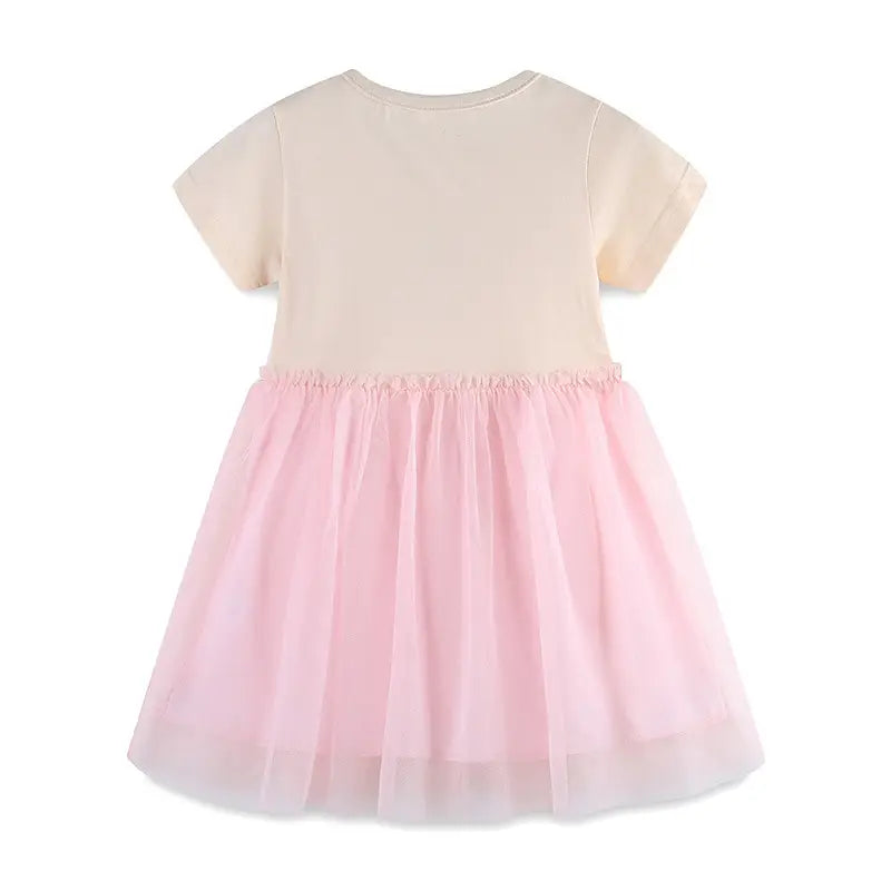 Girls' Dancing Ballerinas Graphic Pink Tulle Dress