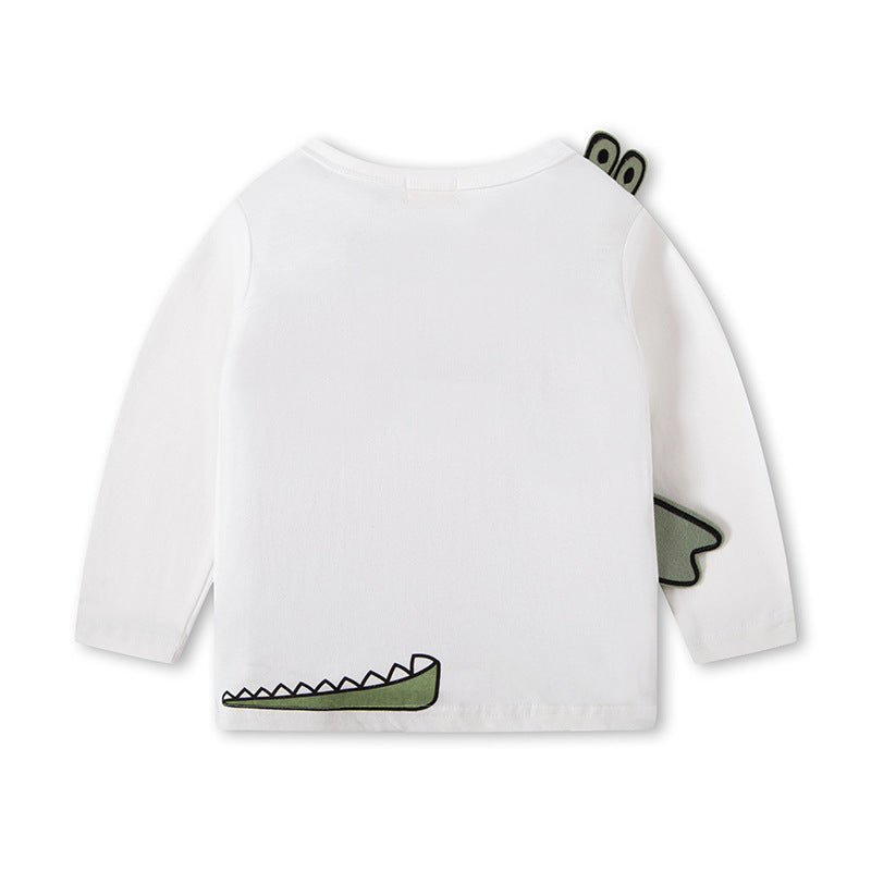 Kids 3D Character Applique Long-Sleeve T-Shirt