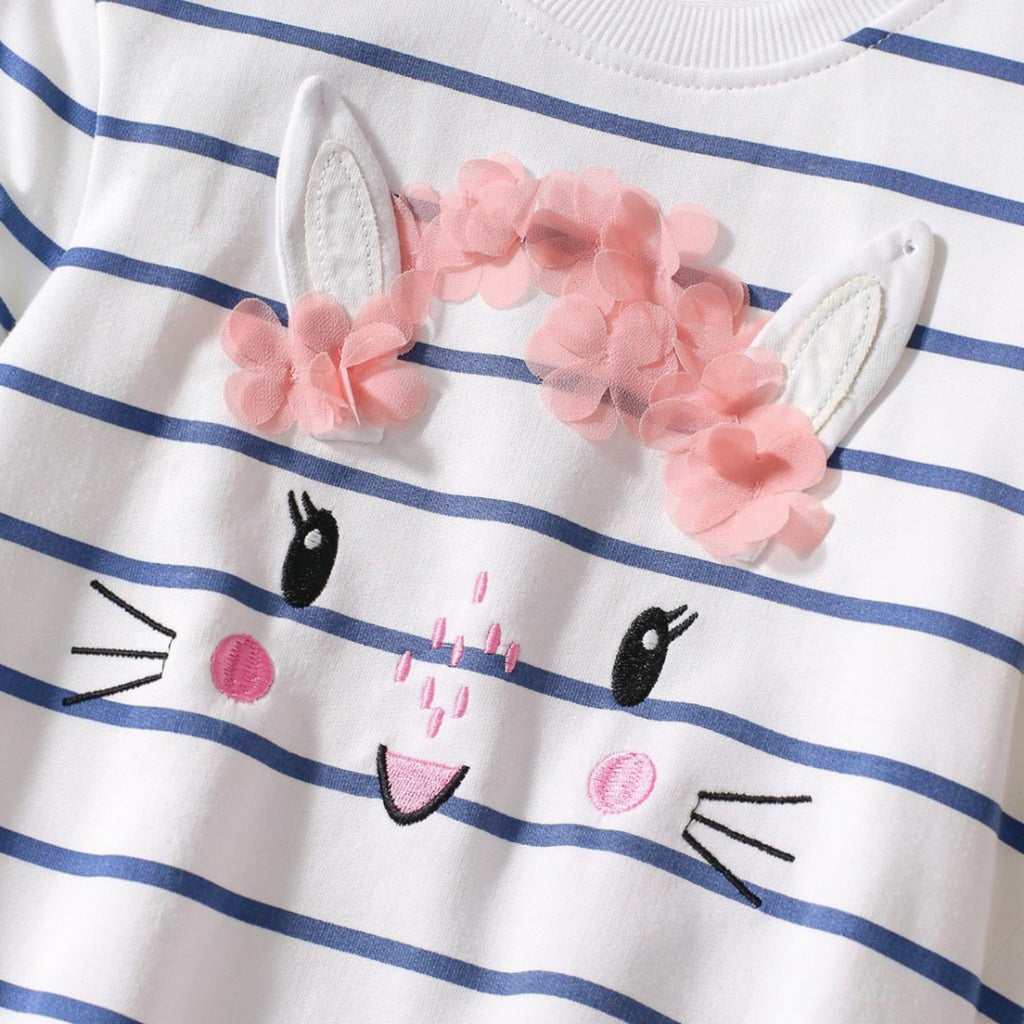Girls' Bunny Floral Sweatshirt & Leggings Set