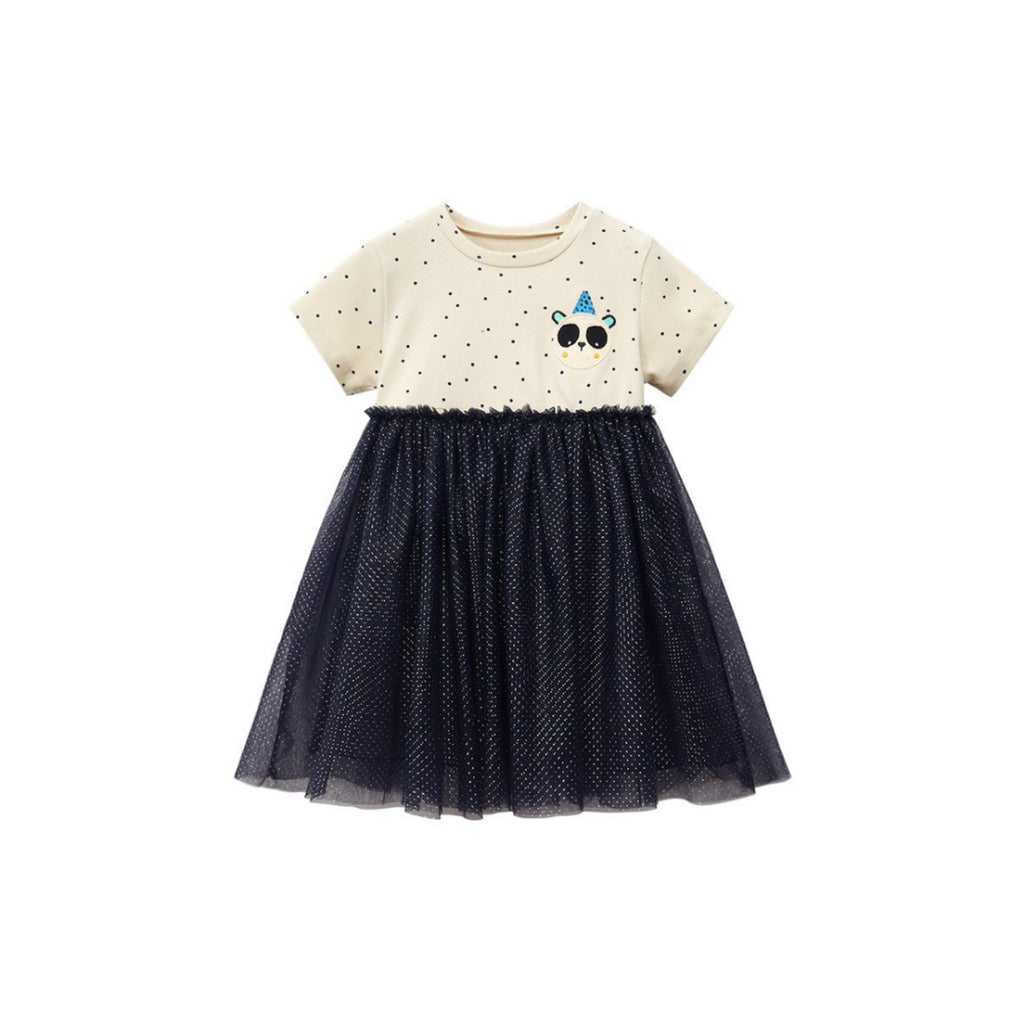 Girls' Party Panda Polka Dot Tulle Tutu Dress