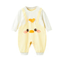 Adorable Bunny Overalls-Style Long-Sleeve Romper