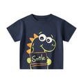 Kids Cute Dinosaur "Smile" Graphic Short-Sleeve T-Shirt