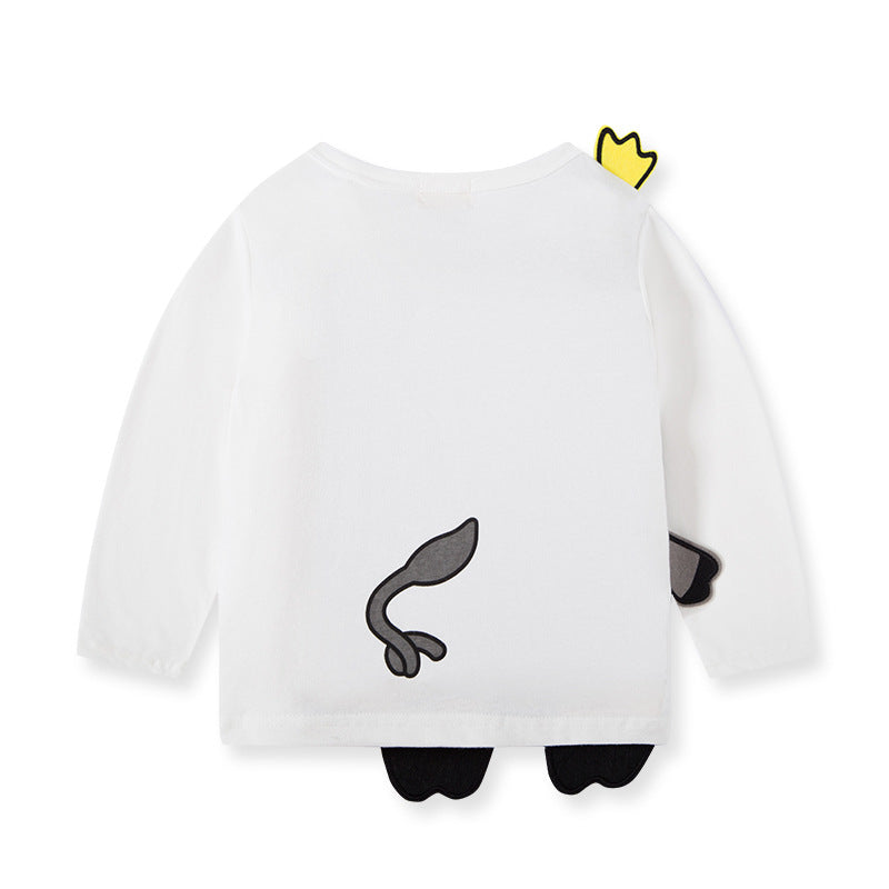 Kids 3D Character Applique Long-Sleeve T-Shirt