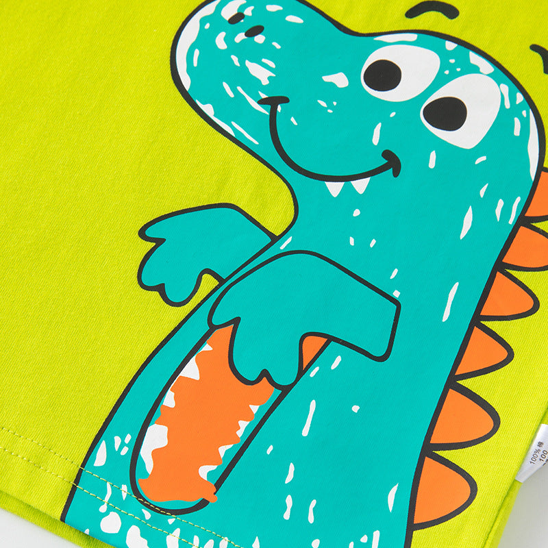Kids Cute Dinosaur Graphic Short-Sleeve T-Shirt
