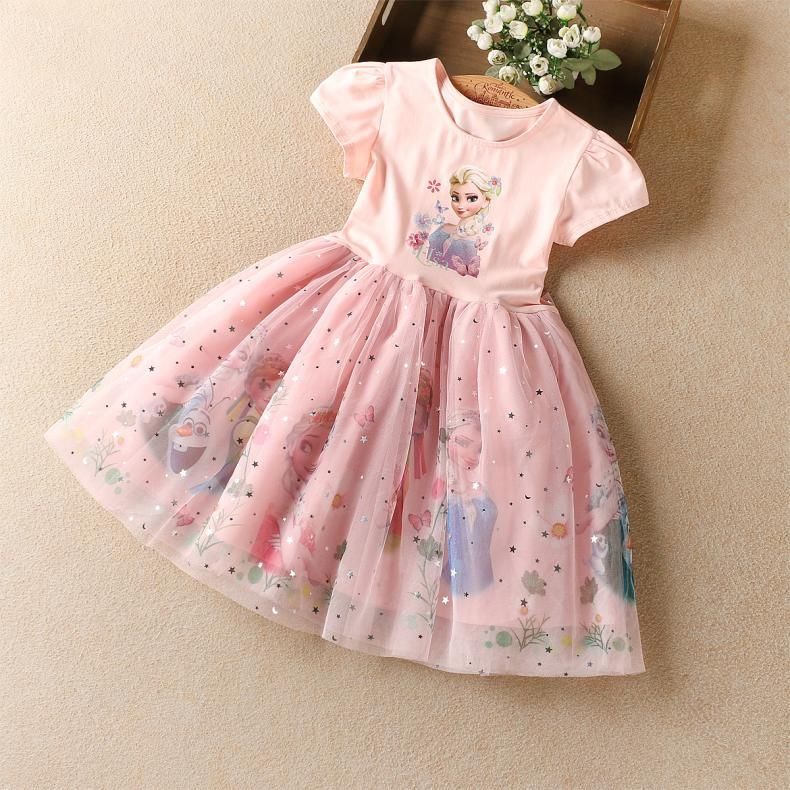 Magical Princess Tulle Party Dress (Blue & Pink)