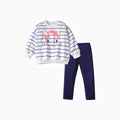 Girls' Bunny Floral Sweatshirt & Leggings Set