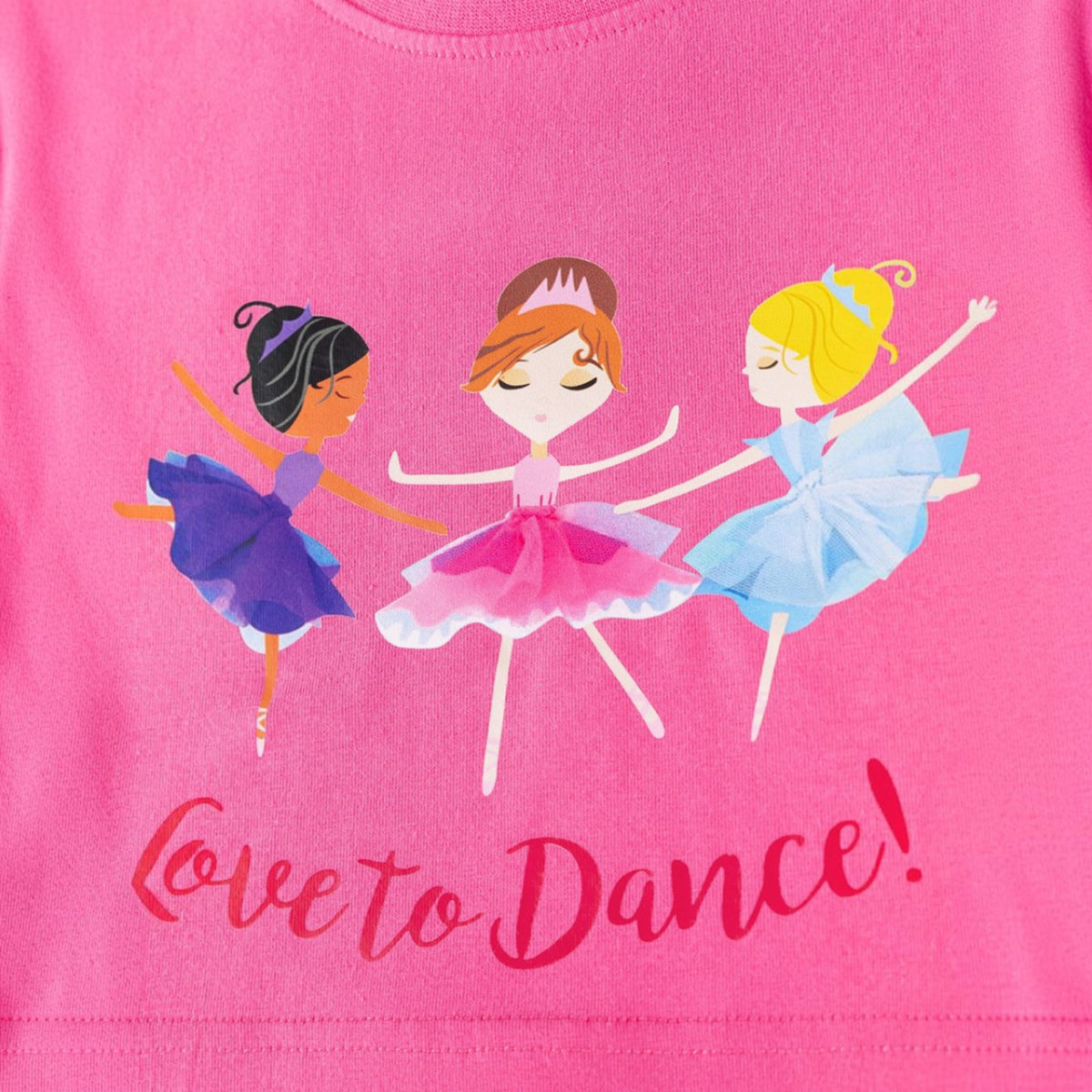Girls' "Love to Dance" Ballerina T-Shirt & Tulle Skirt Set
