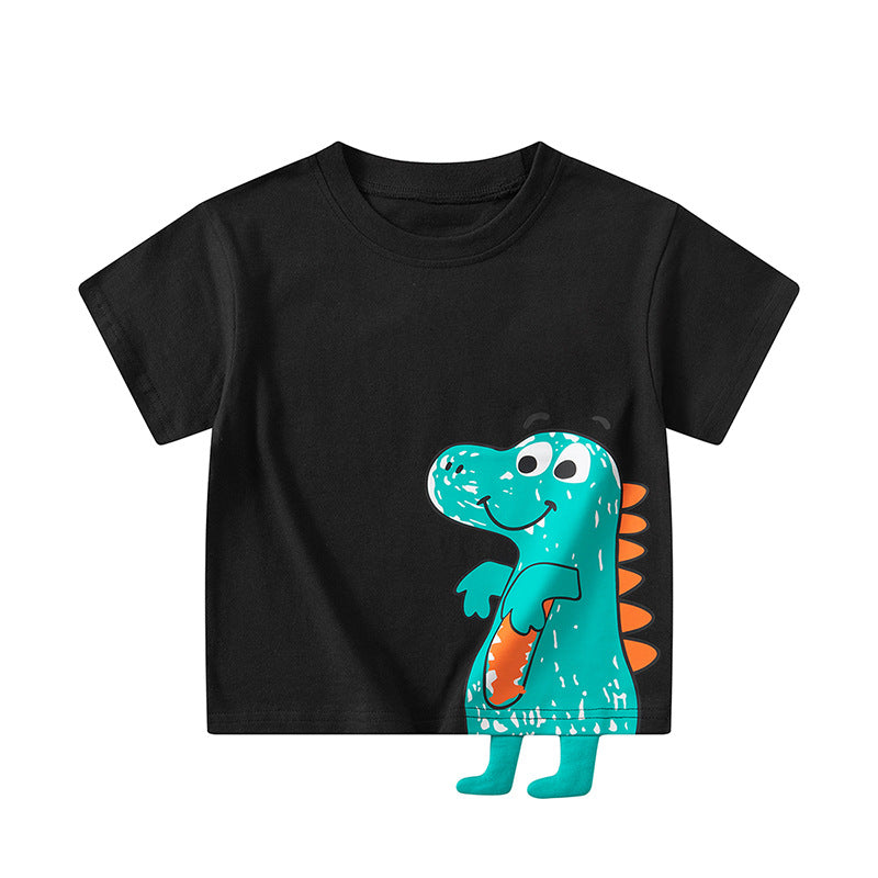 Kids Cute Dinosaur Graphic Short-Sleeve T-Shirt