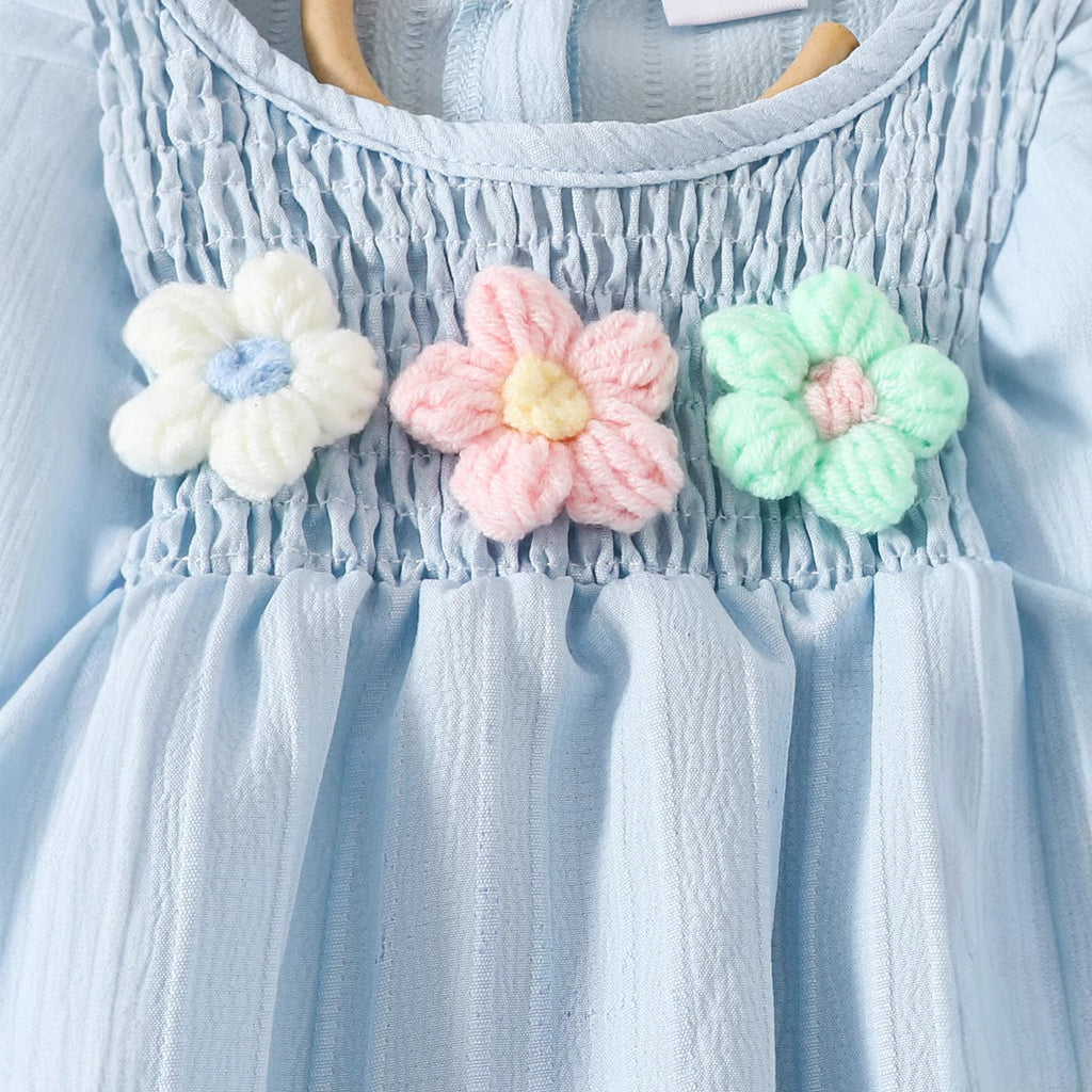 Girls' Smocked Floral Ruffle Tunic & Shorts Set